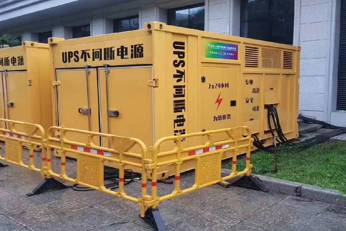 大化发电机租赁施工现场