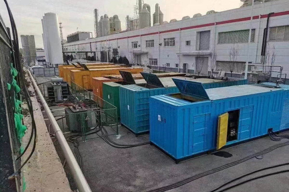 大化发电机租赁施工现场